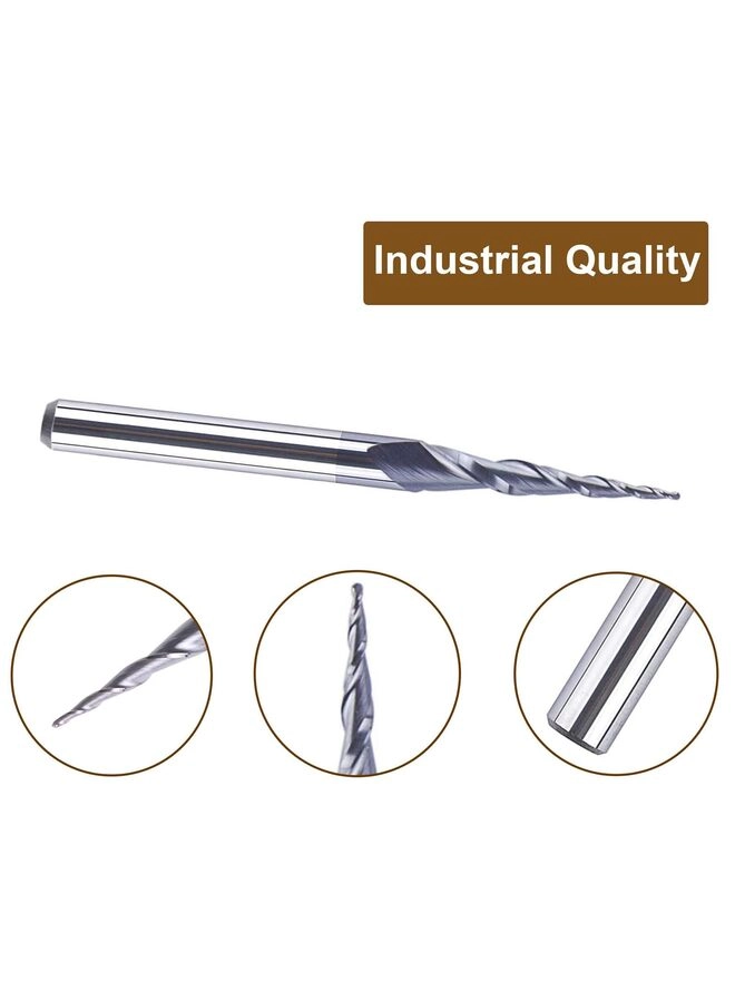 Tapered Ball Nose End Mill - 1.0MM 5PCS 4MM