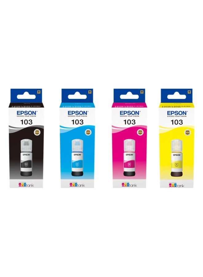 Ecotank L3250 - Colour Wifi + 103 Ink Bottle Set - Black, Cyan, Yellow & Magenta
