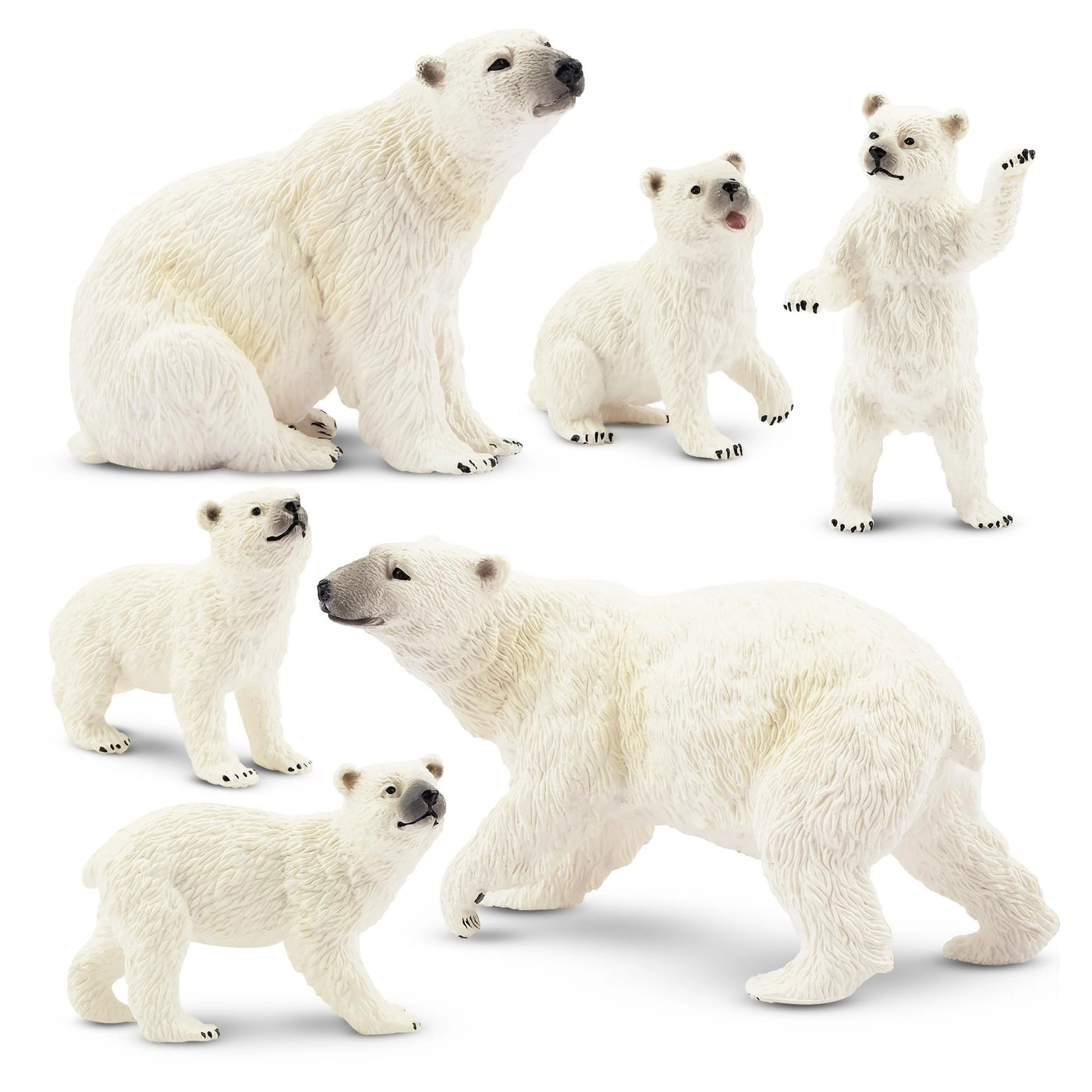 Polar Bear Figurines - 6PCS