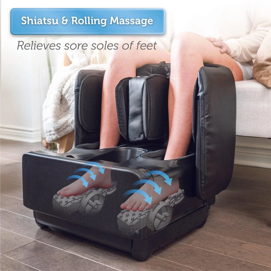 CF-5001 - 2-in-1 Foot Massager Ottoman
