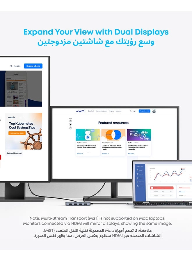 USB-C Hub - 7-in-1 Dual Display