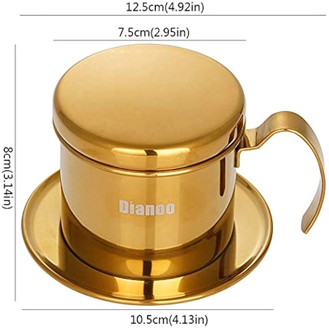 Vietnamese Coffee Filter Press - Portable Stainless Steel Manual Infuser