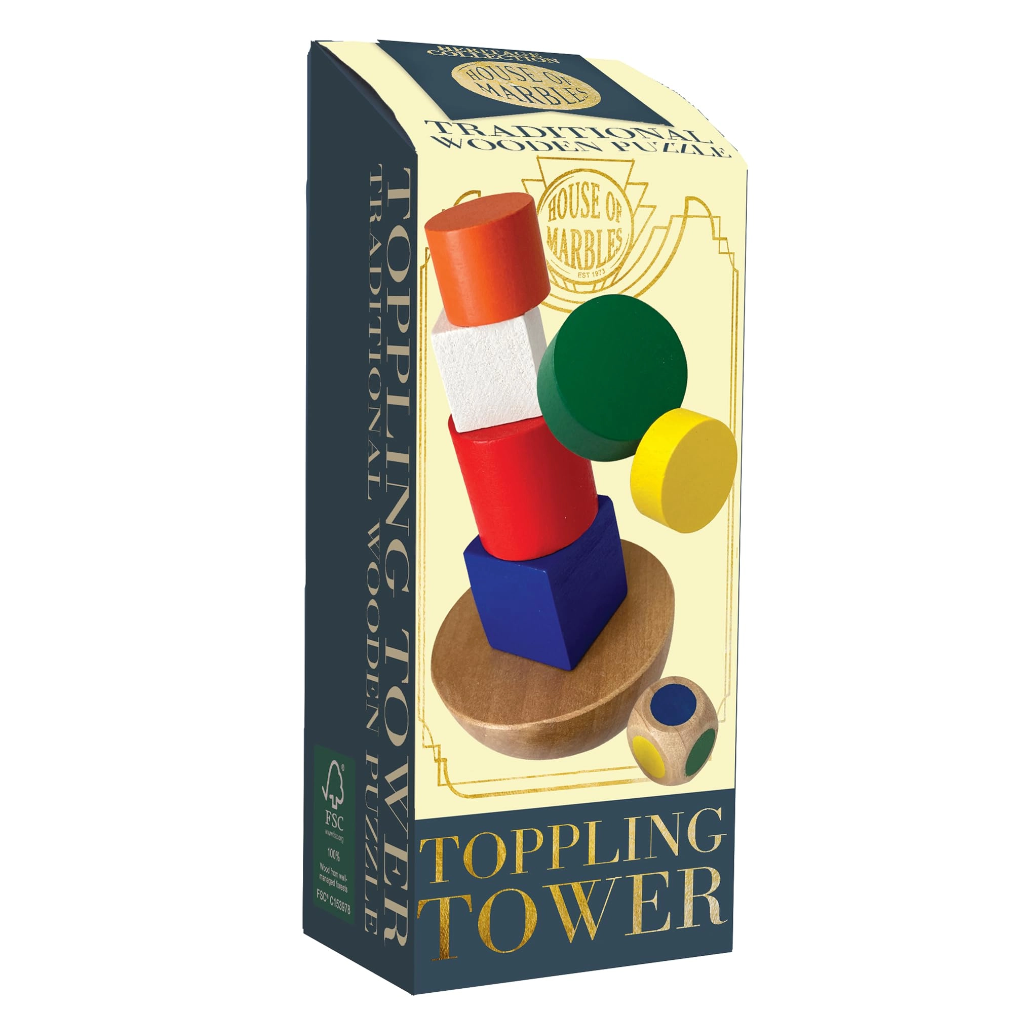 House of Marbles Toppling Tower Wooden Puzzle (245849) - 6 pcs