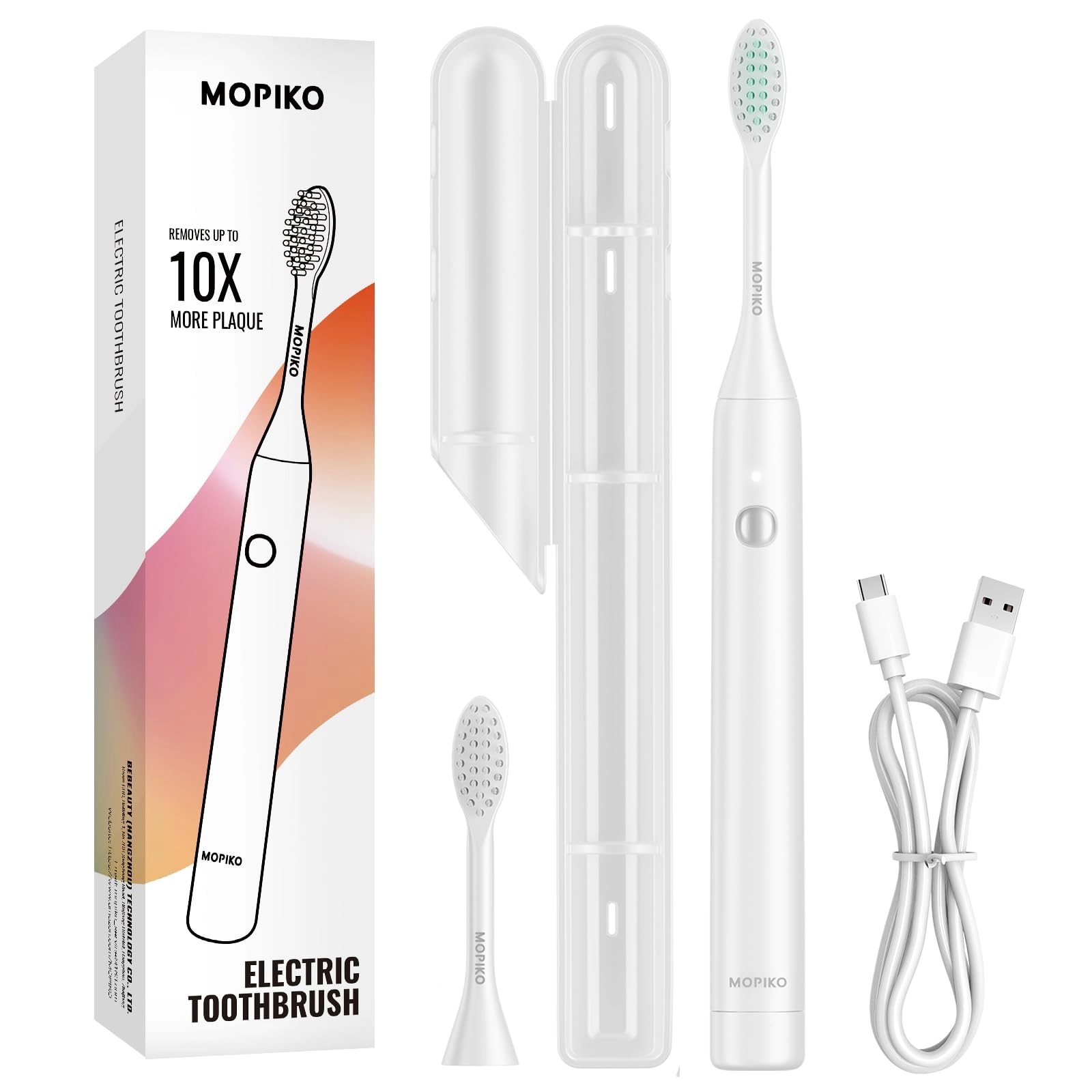MOPIKO Sonic Electric Toothbrush - White USB