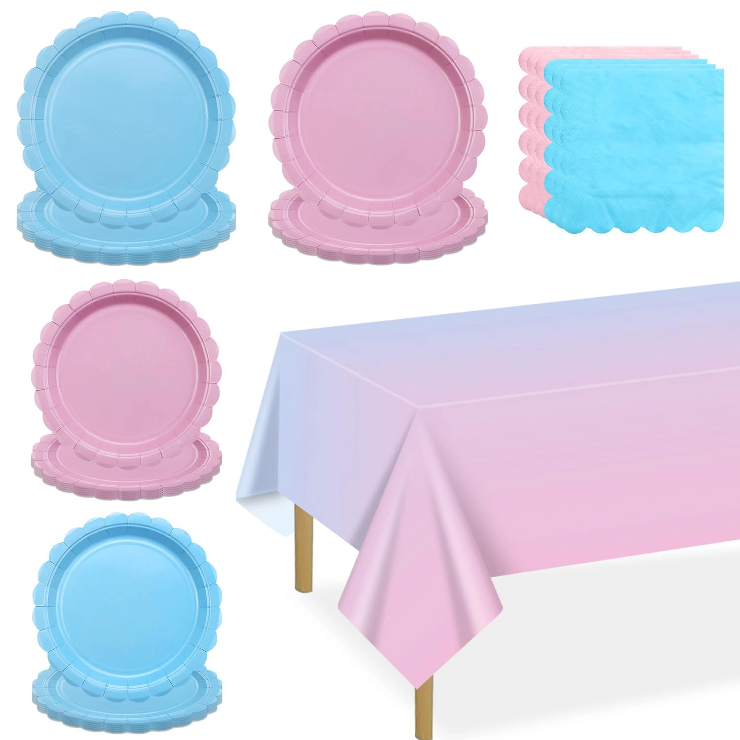 Gender Reveal Party Supplies Set - 81 Count