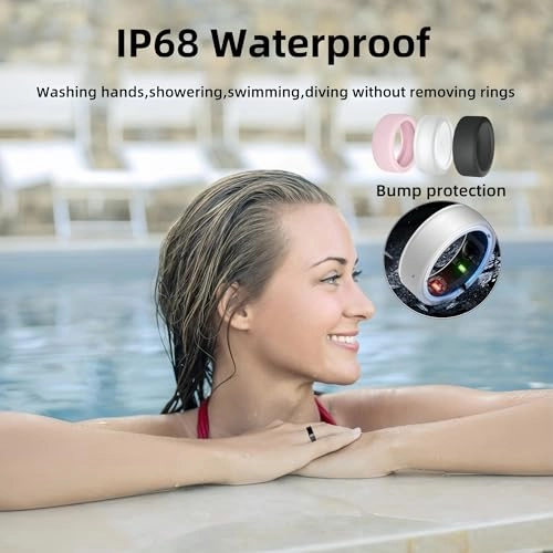 Smart Ring - Health Tracker IP68 Waterproof Charging Case