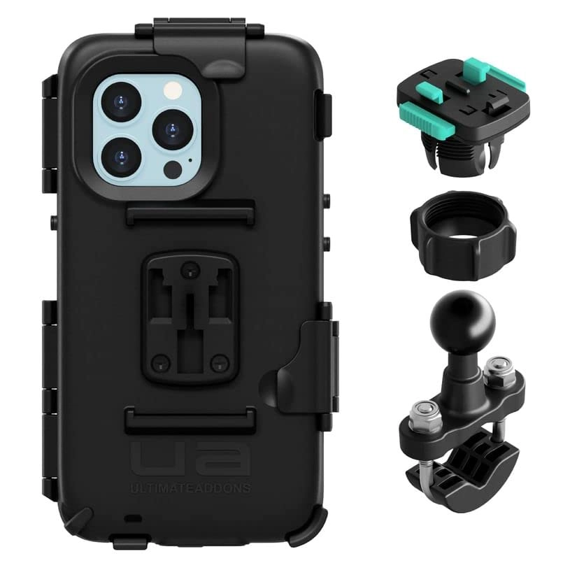 Ultimateaddons Motorcycle Metal Handlebar Mount - Waterproof Case 360 Degree Rotation