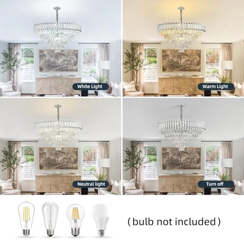 Chrome Crystal Chandelier - Dimmable