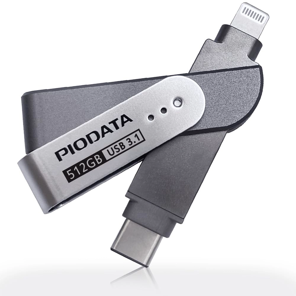 PioData iXflash - USB 3.0 Lightning USB Type C 512GB