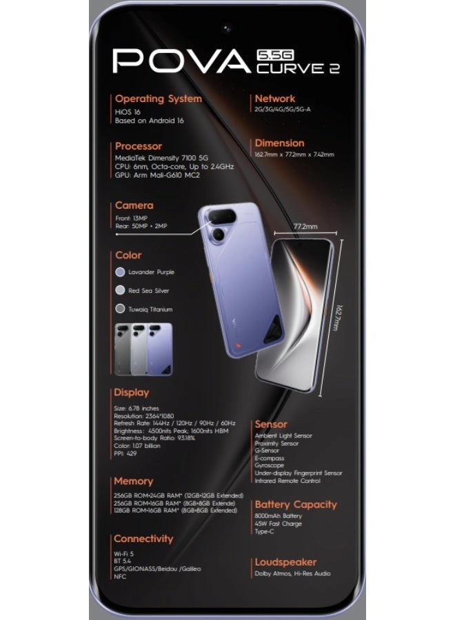 POVA Curve 2 - 12GB 256GB