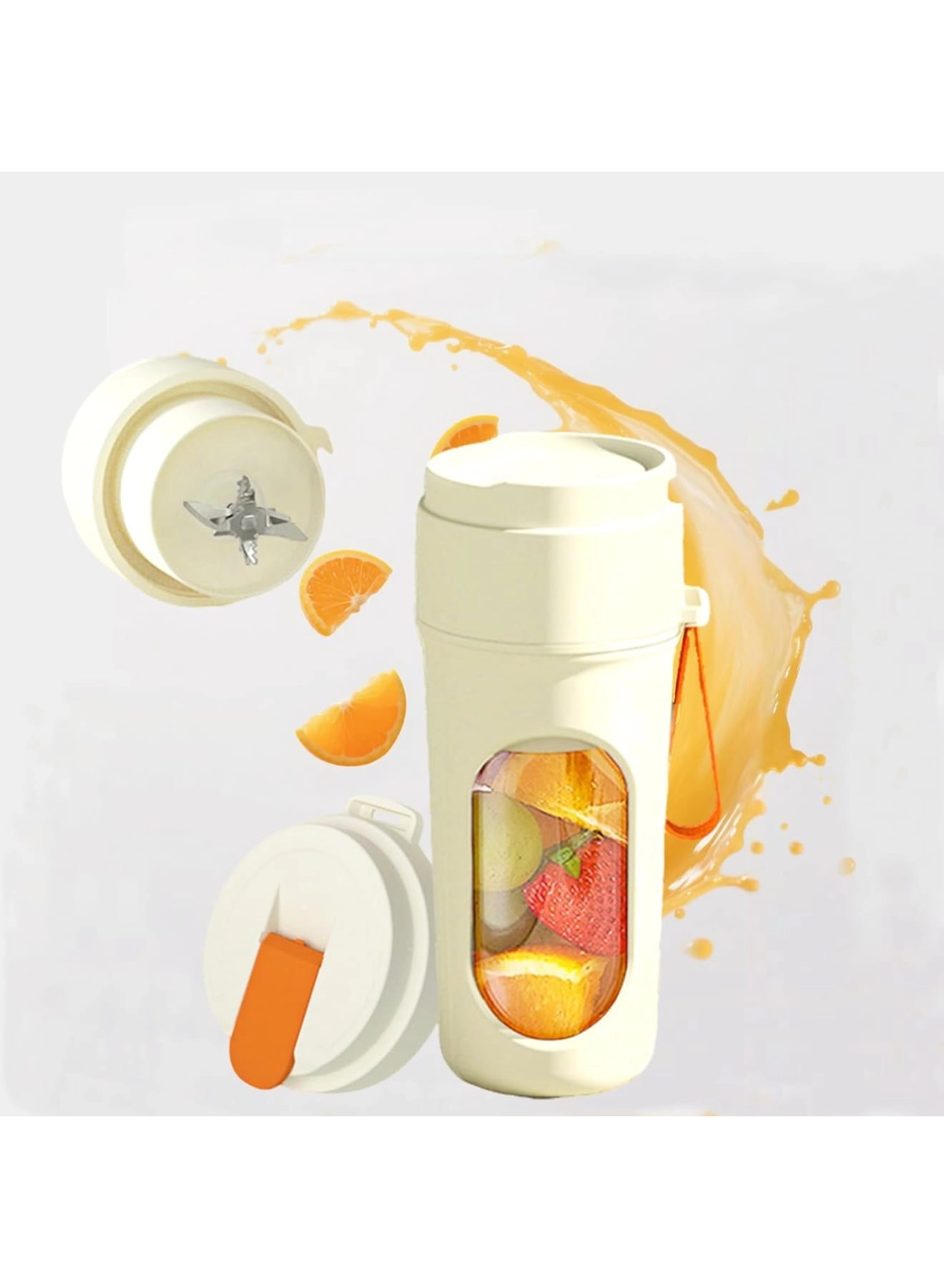 Portable Blender Smoothie Maker - Rechargeable Leakproof Lid Sip Spout