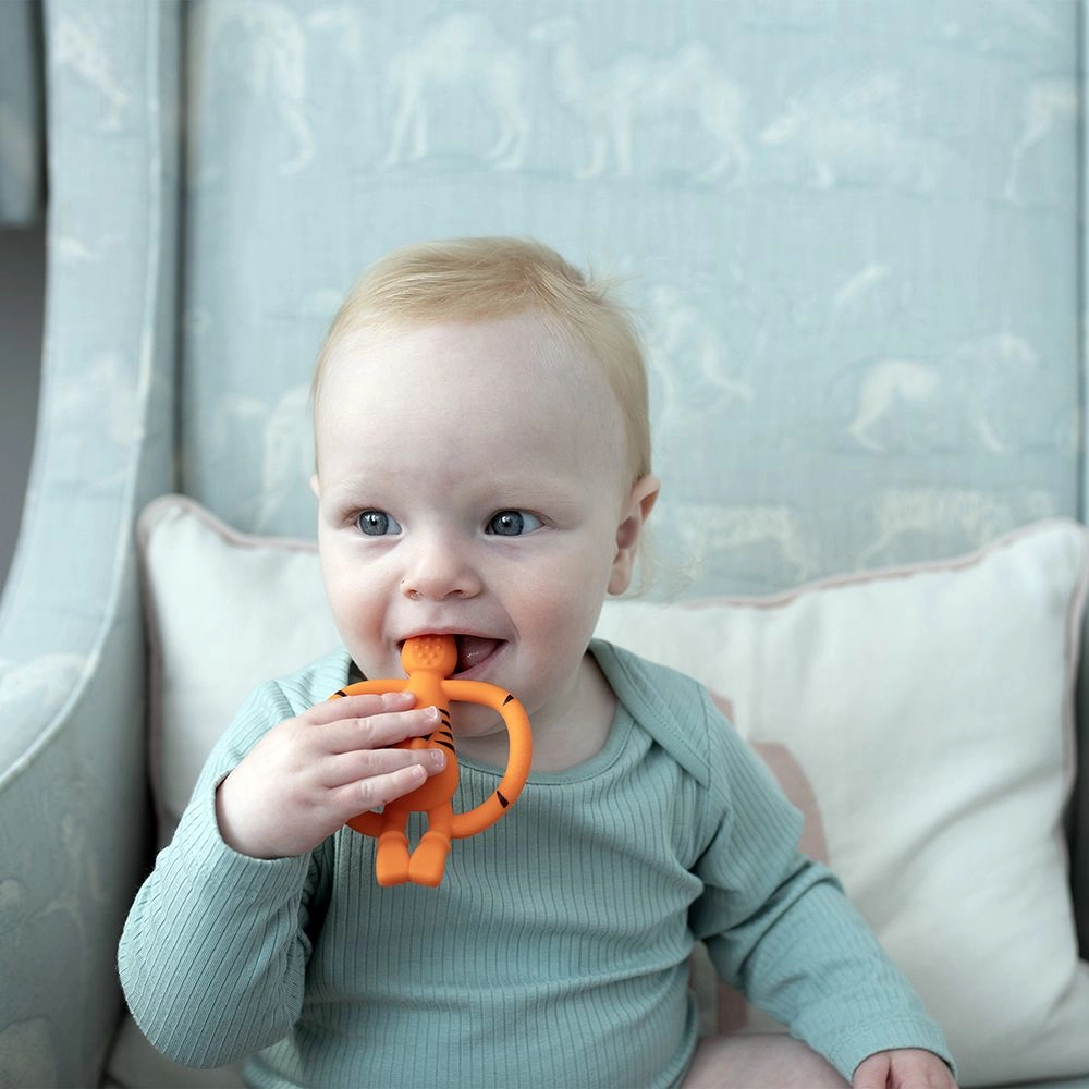 Teddy Tiger Animal Teether - Orange 3 Months