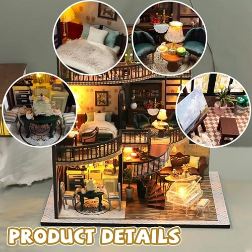 DIY Miniature House Kit - Vintage Coffee Shop
