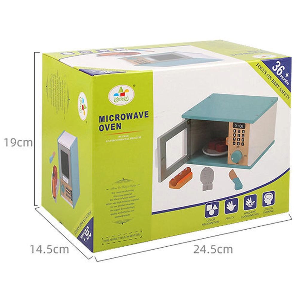 Microwave Toy Pretend Play Set - Wooden Role Play (5551007-MSN20022)