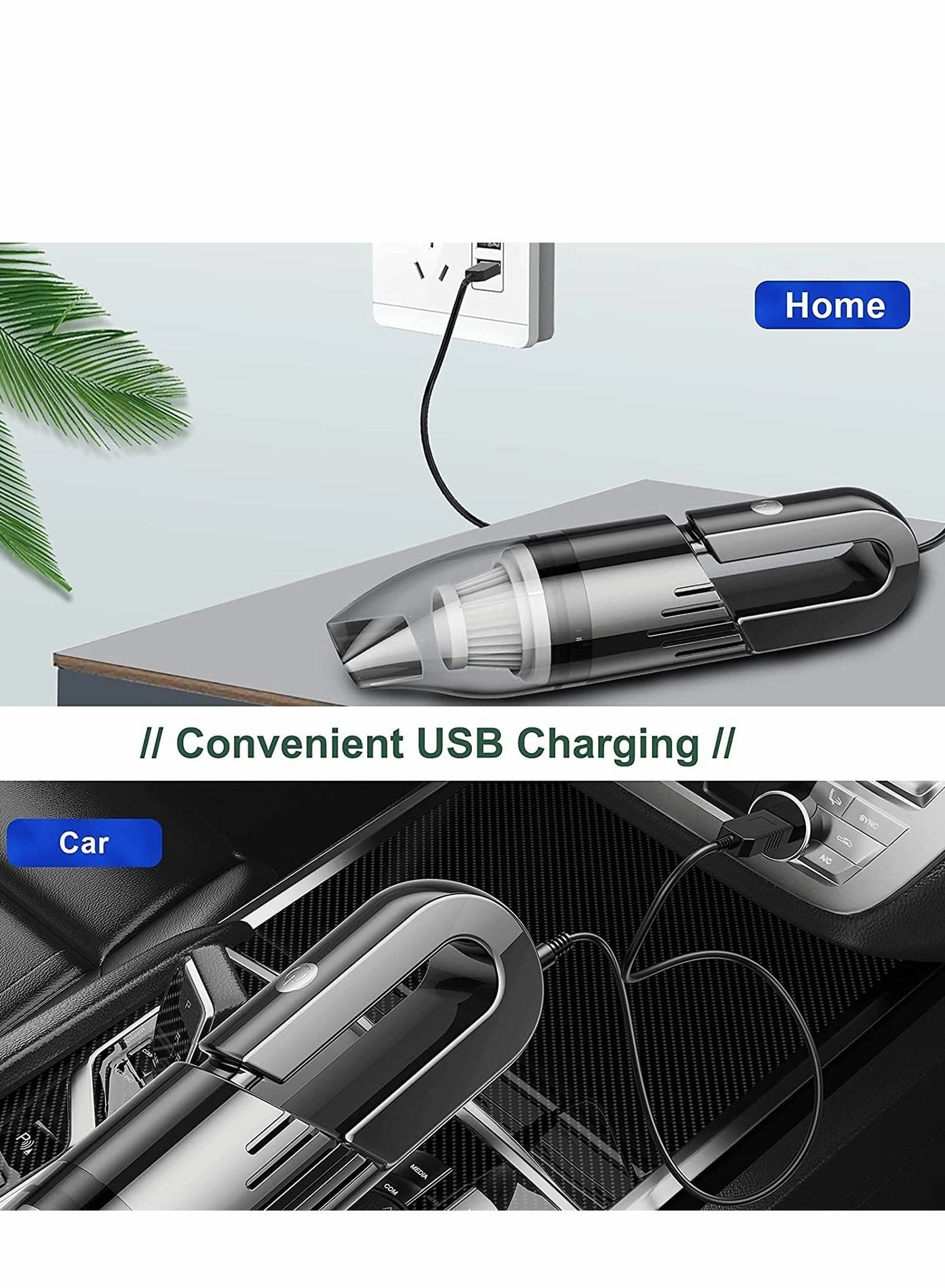 Handheld Car Vacuum Cleaner - 4000mAh