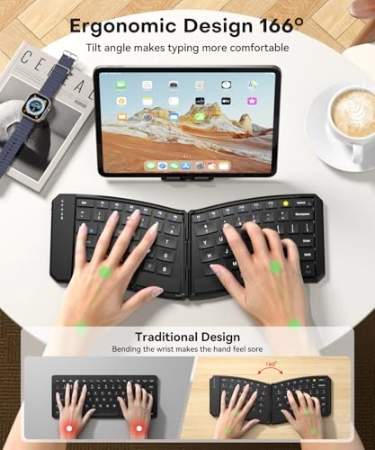 Ergonomic Foldable Keyboard - Wireless