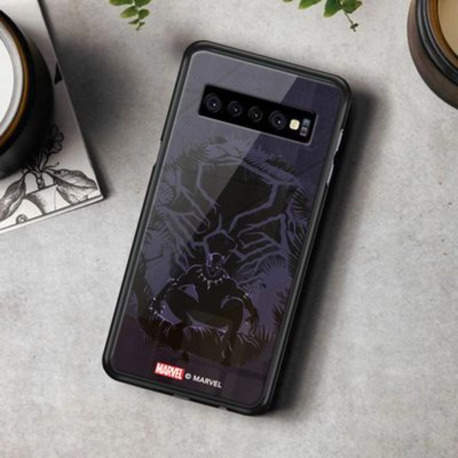 Black Panther The Warrior Cover Back Case for Galaxy S10