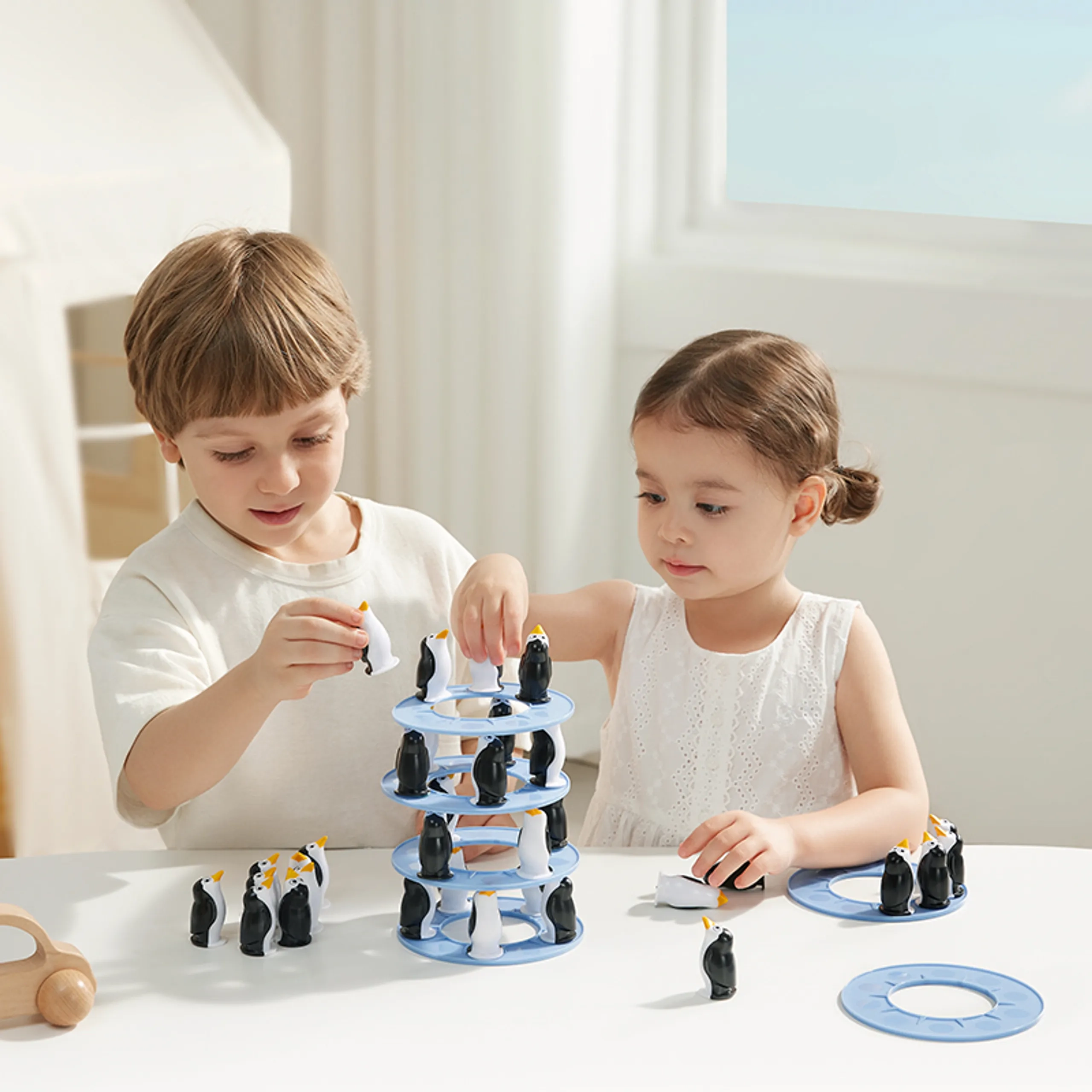 Penguins Jenga Stacking Game - 3 years & above