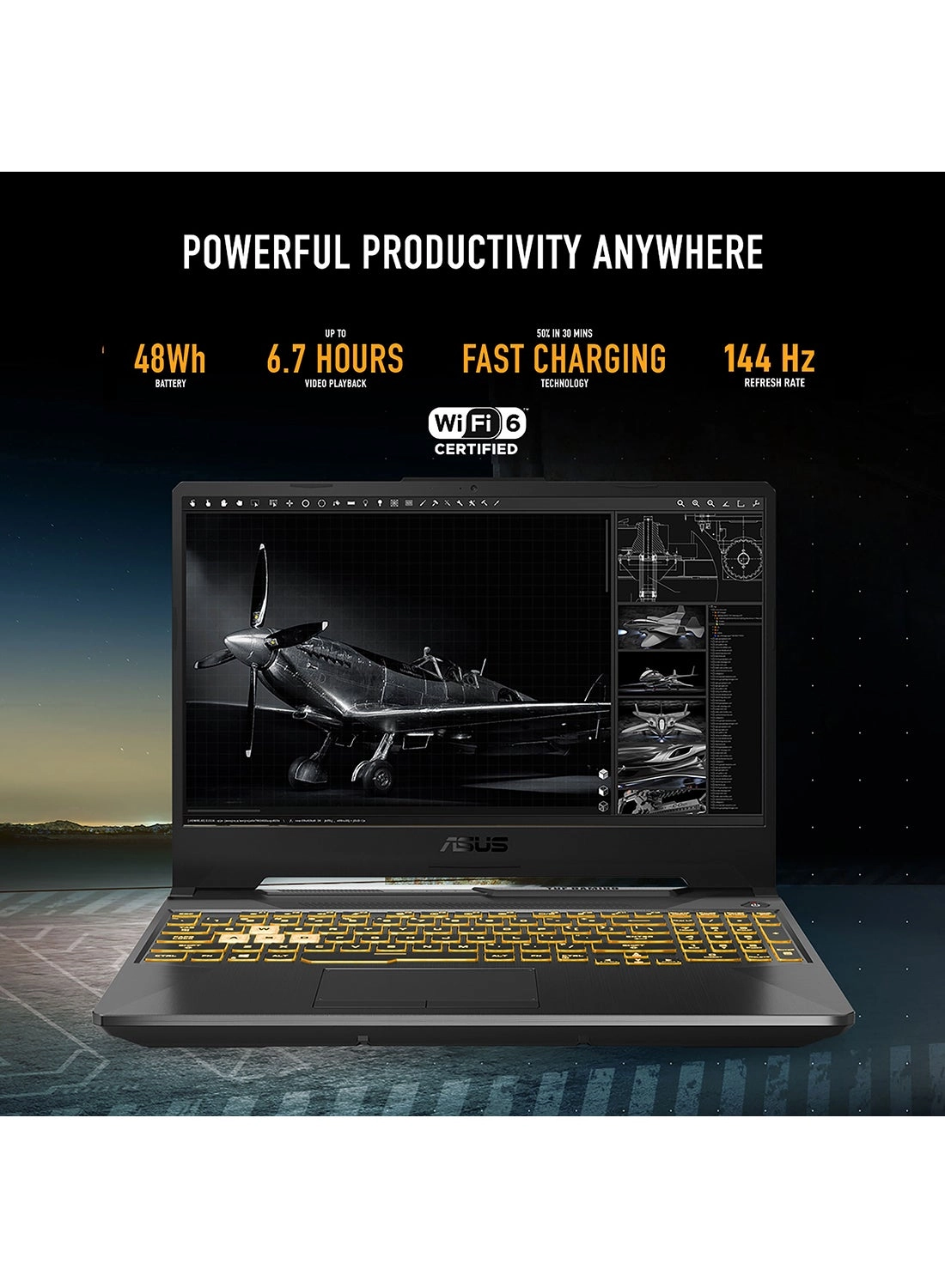 TUF Gaming F15 FX506HC-HN111W - 15.6'' Core i5-11400H 8GB DDR4 512GB SSD