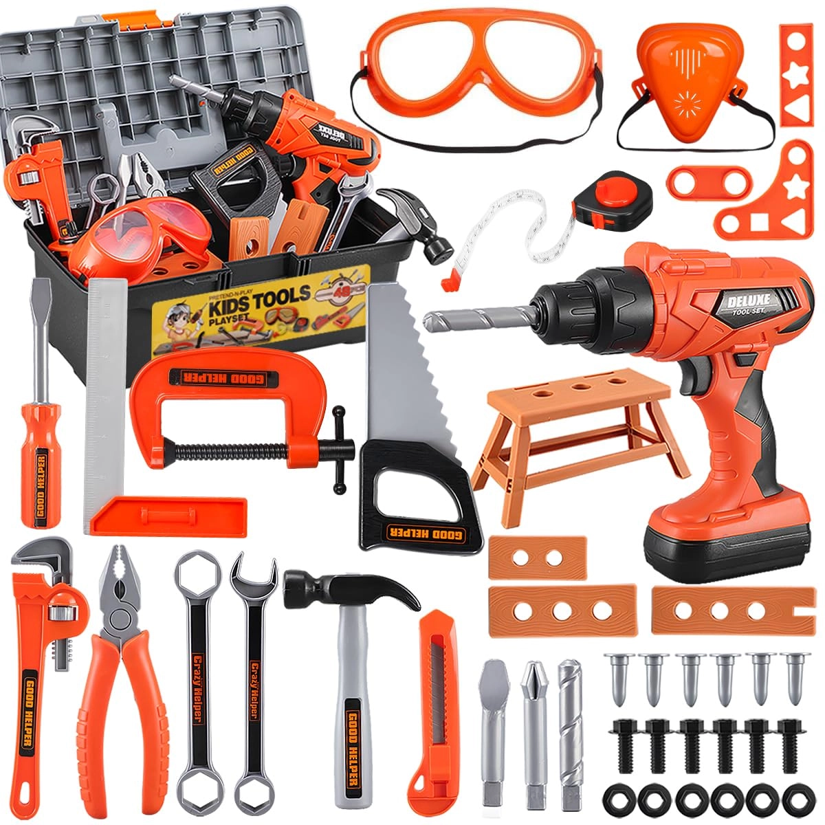 ZEALOUS TOYS Kids Tool Set - 45 PCS (HB3222)