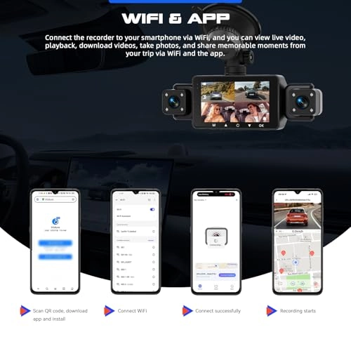 4 Channel Mirror Dashcam - 1080p