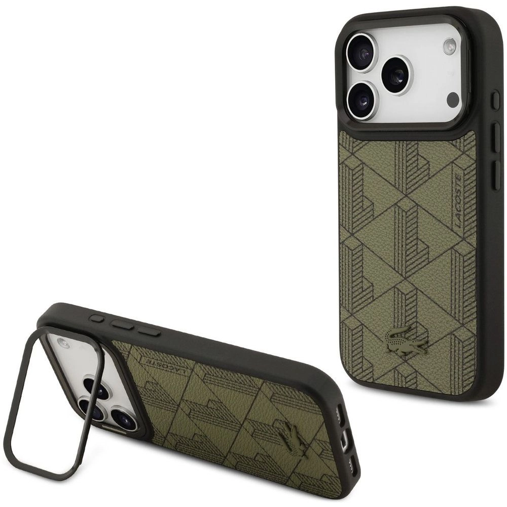 PU Leather Case with Nomogramme Logo & Camera Stand with MagSafe for iPhone 17 Pro