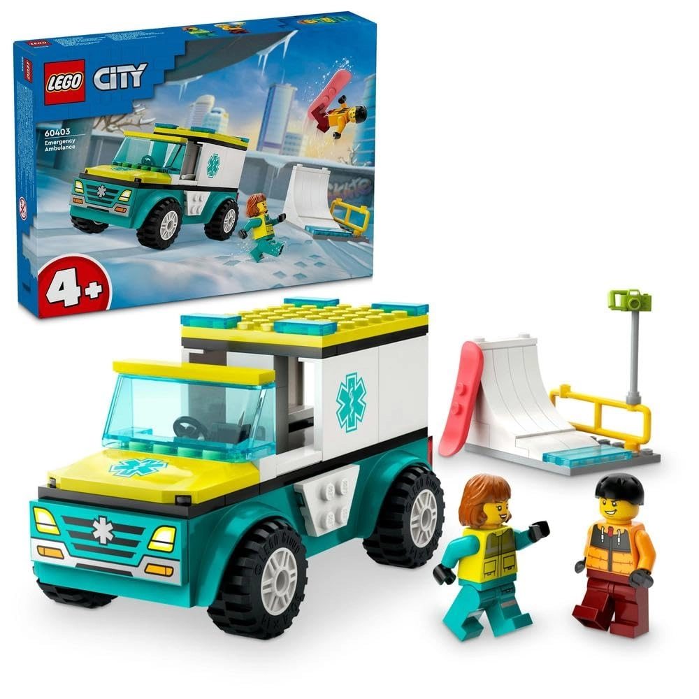 LEGO City Emergency Ambulance and Snowboarder (60403)