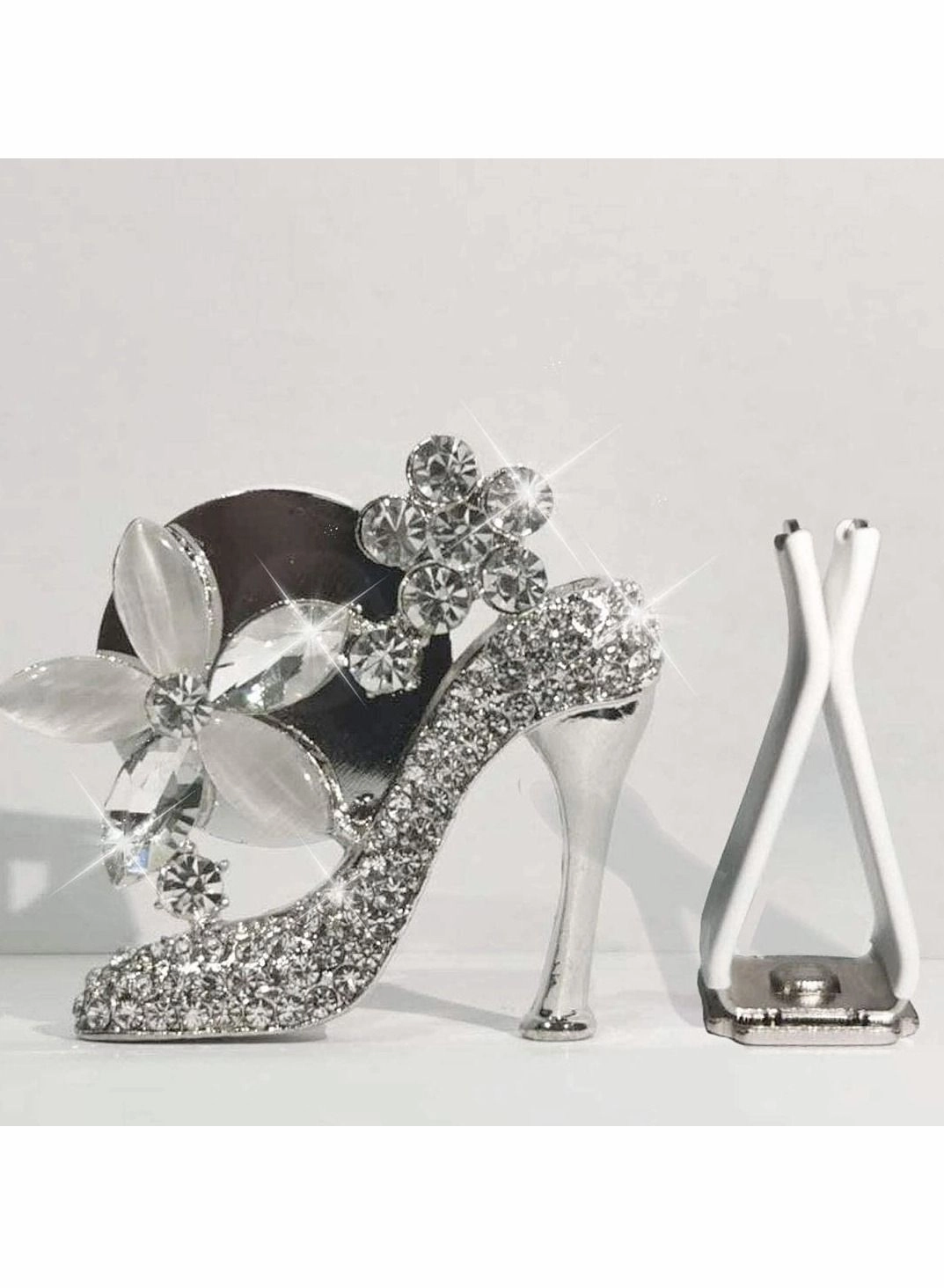 Bling Crystal High Heel Air Vent Clip + Bling Crystal Bag