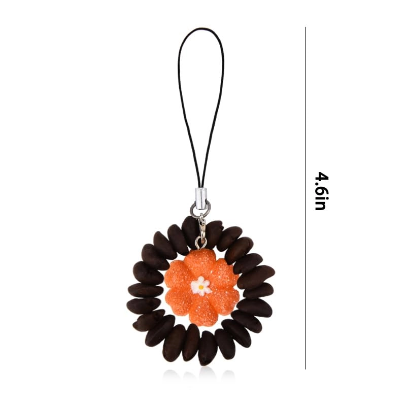 Coffee Bean Keychain Strap Bag Charm - S Bread