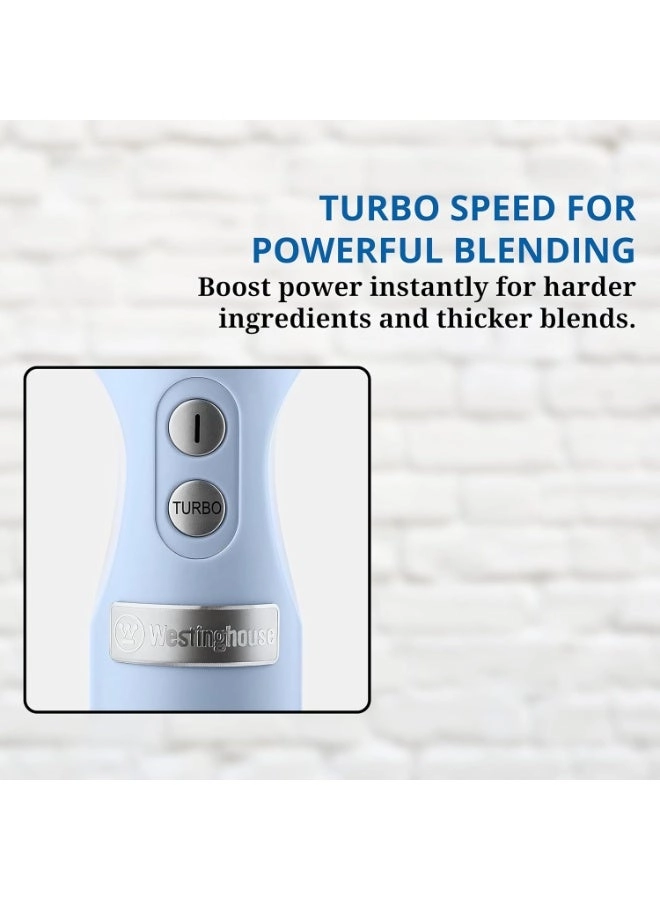 Retro Hand Blender - Stainless Steel, Turbo Mode, Soft Grip