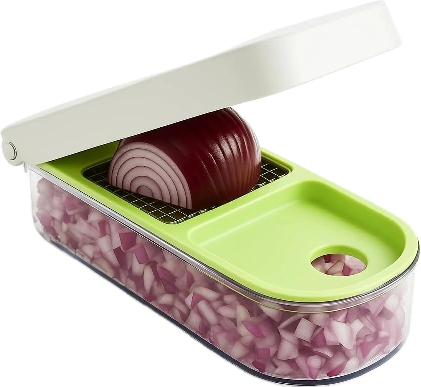 VIDALIA CHOP WIZARD Container - White Stainless Steel