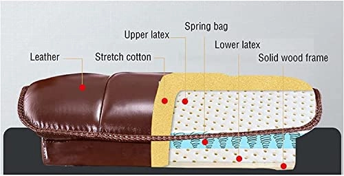 Desk Chair - PU Leather Brown High Back