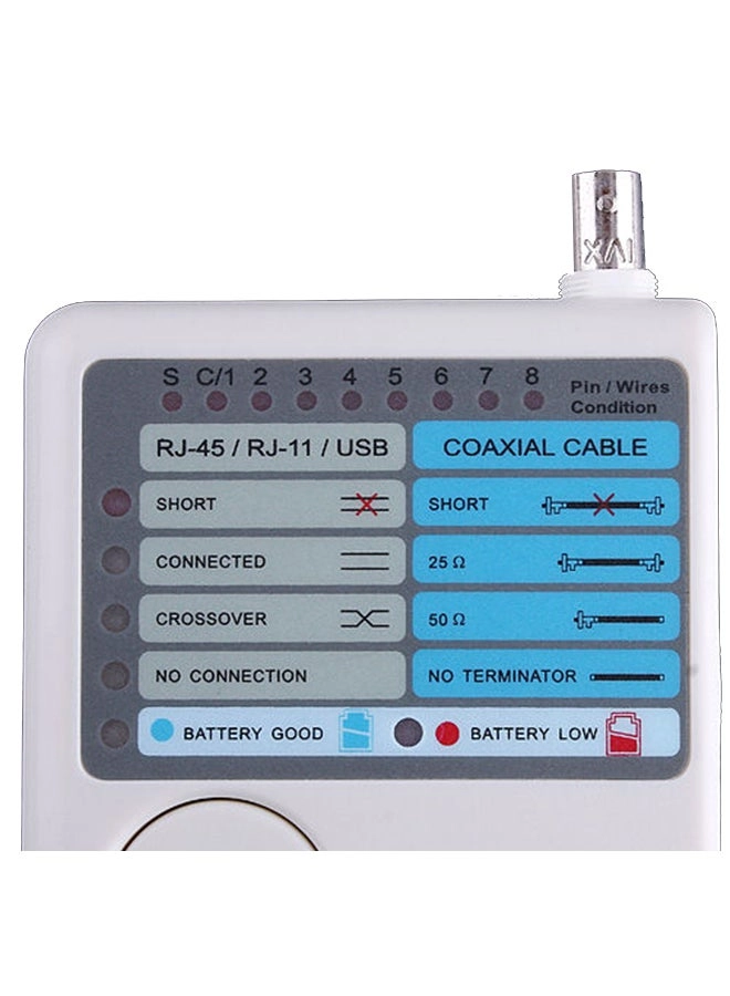 Cable Tester - RJ-45 RJ-11 USB BNC installed wiring