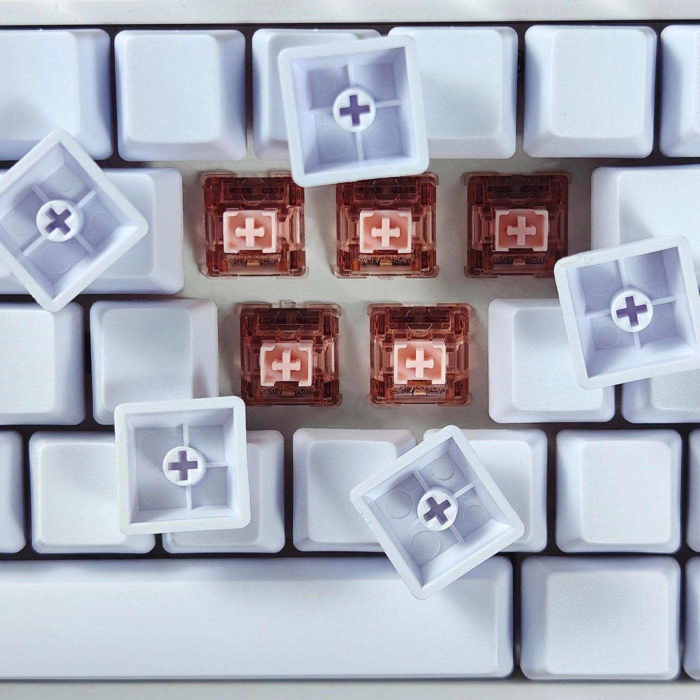 Blank Thick PBT OEM Profile 61 ANSI Keycaps - Wired