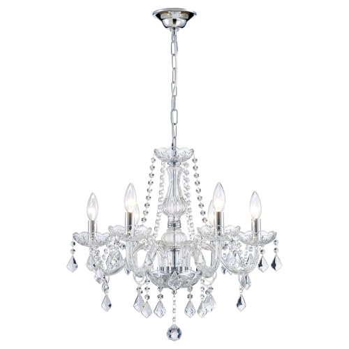 K9 Crystal Chandelier - 6-Lights 27"H 22"W Gold