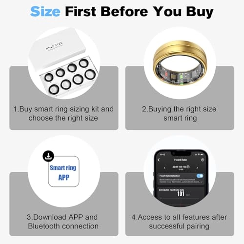 Smart Ring - LED Dispay Screen Heart Rate Sleep Tracker