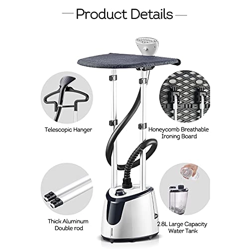 Vertical Garment Steamer - 1950W 2.8L 38g/min