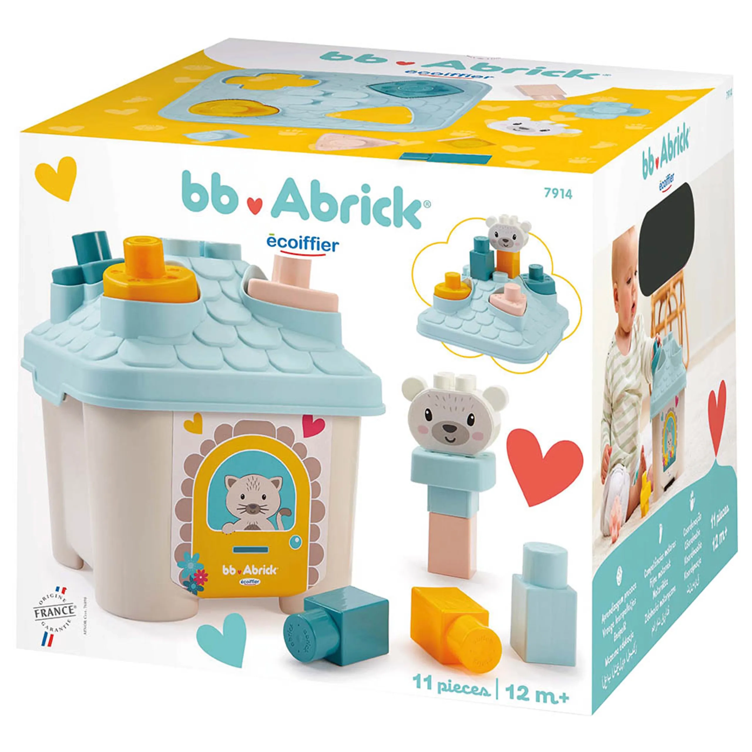 Toys from France Abrick House Shape Sorter - 3+ 11 pieces
