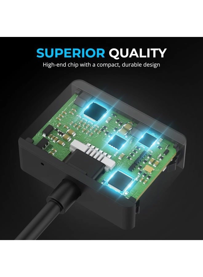 USB Type-C to 3.5mm Audio Adapter for Laptop Tablet Smartphone - 100W PD 24-bit 96KHz