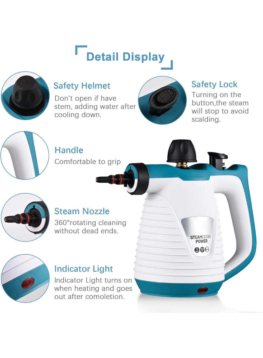 Handheld Steam Cleaner - 3.0bar 350ml