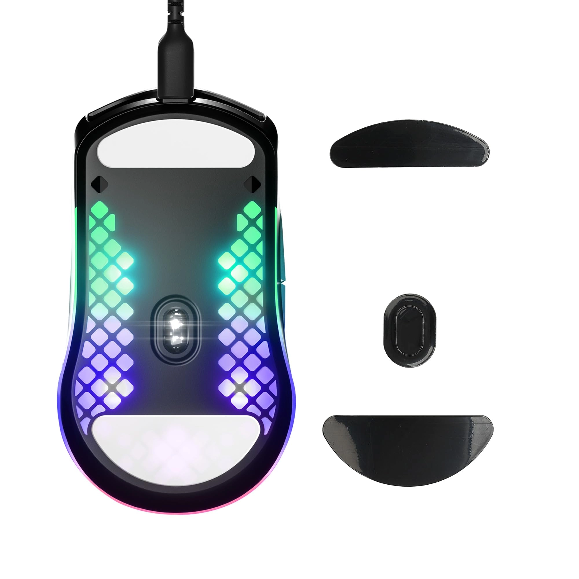 KW-Commerce Replacement Mouse Feet Set - SteelSeries Aerox 3 Black
