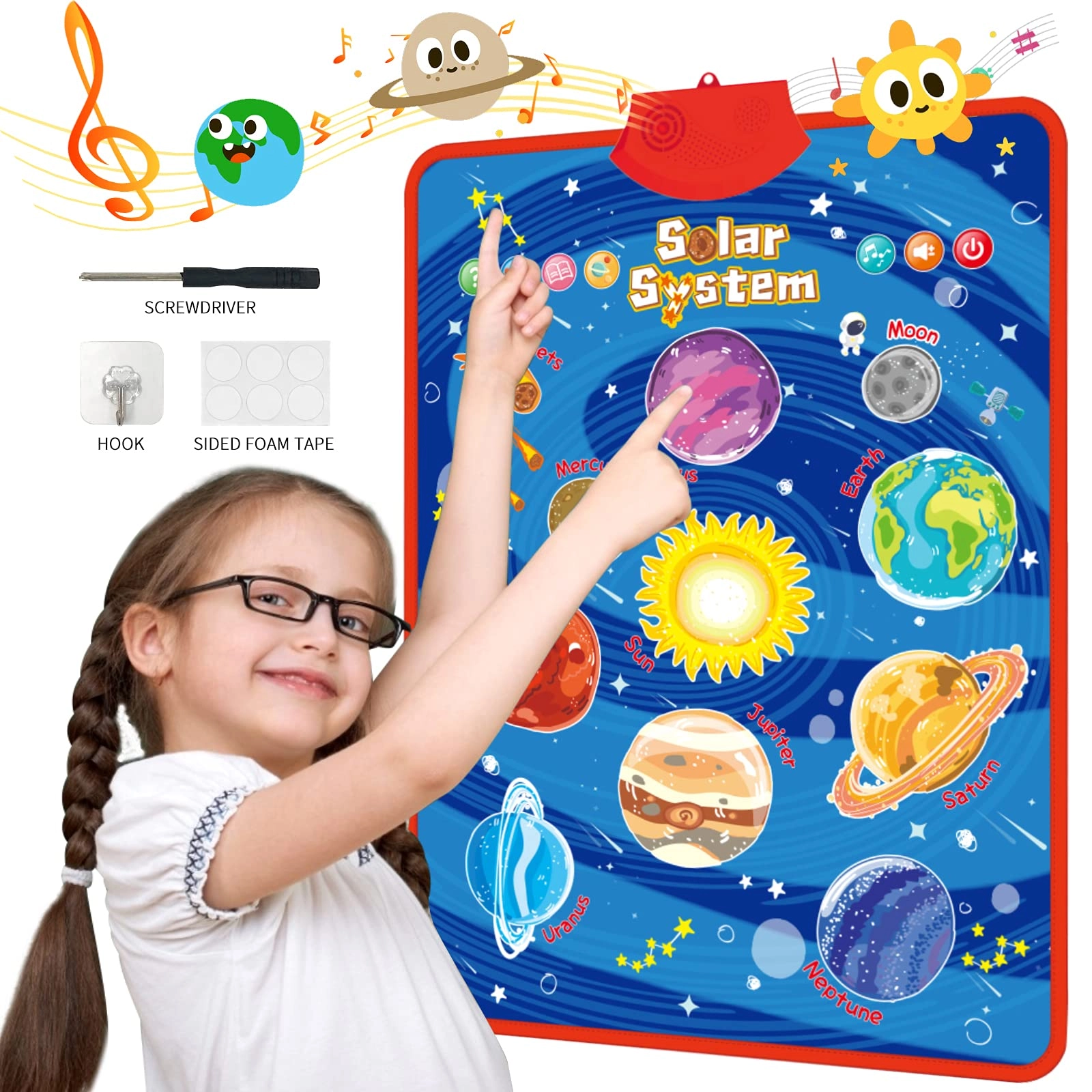 JOYLEARN Solar System Learning Poster - 16In x 22In Toddlers and Kids