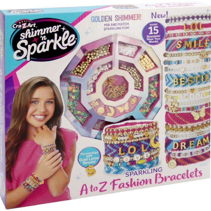 Cra-Z-Art Abc Fashion Bead Bracelets Kit - 800+ Multi-color Beads Ages 6+