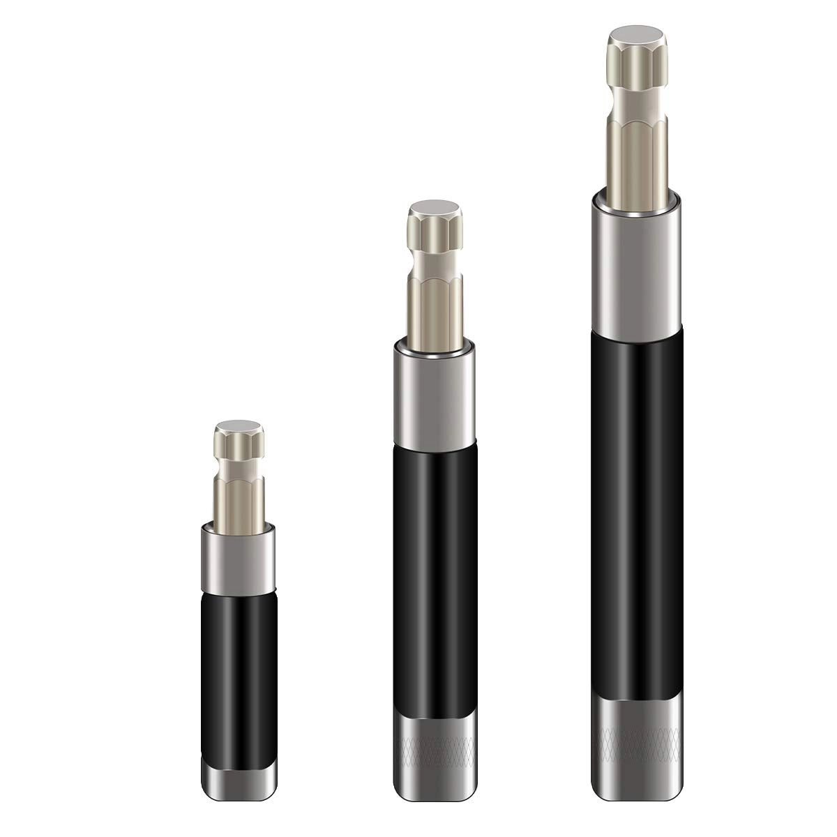 KATUR Quick Release Magnetic Screwdriver Extension Bit Holder - 80-120mm 120-200mm 140-240mm 1/4 Inch