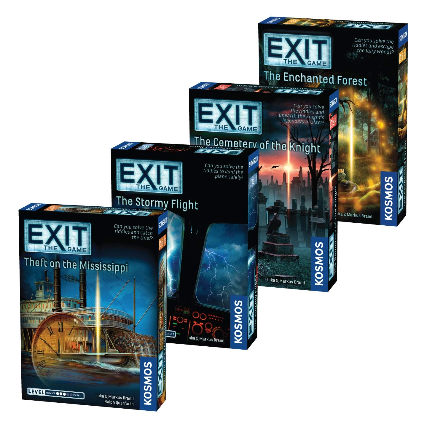 Thames & Kosmos EXIT: The Game - Theft on the Mississippi + EXIT: The Game - Stormy Flight + EXIT: The Game - Cemetery of the Knight + EXIT: The Game - Enchanted Forest