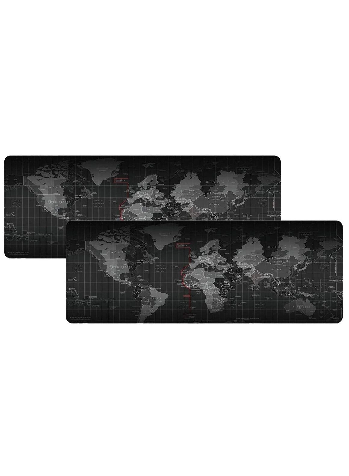 Rubik World Map XXL Rubber Gaming Mouse Pad - 90x40 cm
