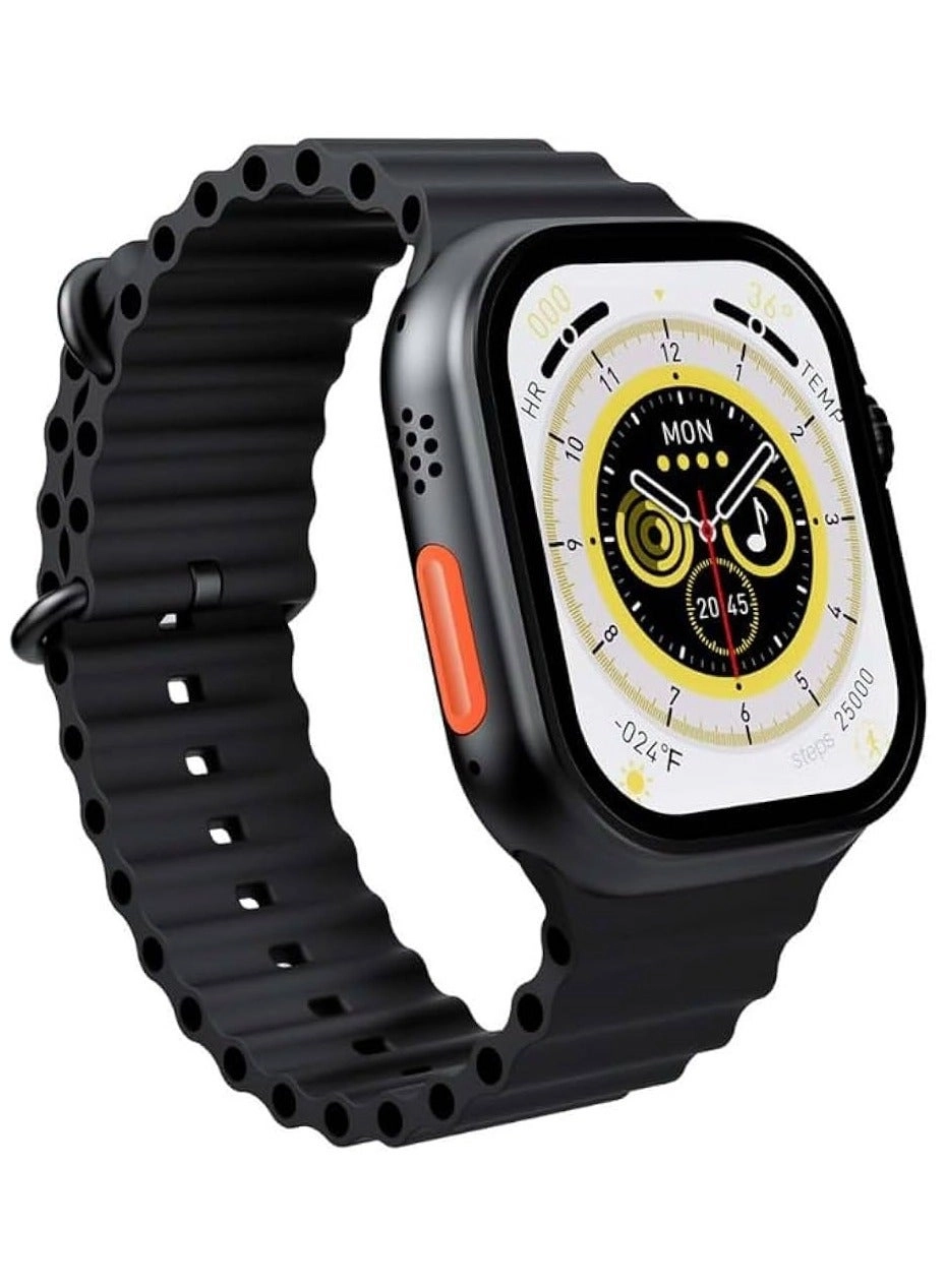 Smart Watch Ultra electroplated fingerprint resistant mineral glass mirror