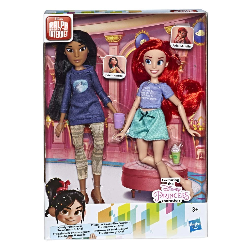 Hasbro Ariel Doll - leisure outfit accessories + Pocahontas Doll Ages 3+