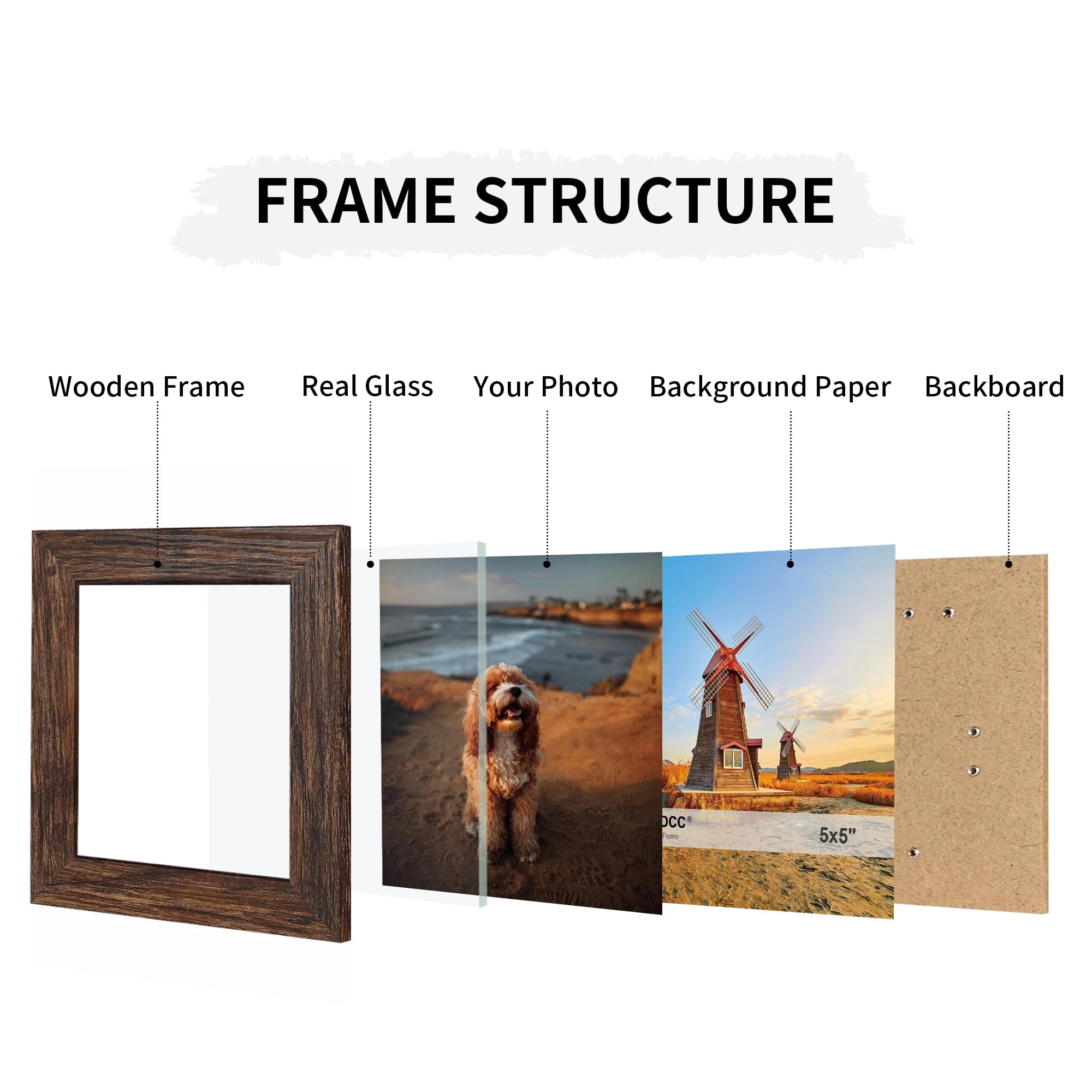 Collage Picture Frames - 5x5 in 3 Opening