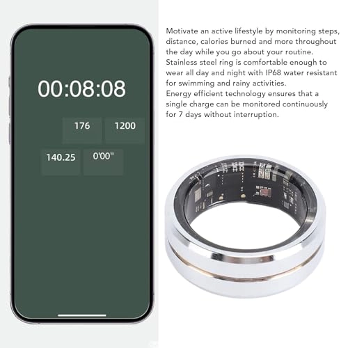 Smart Ring Health Tracker - 7 Days Standby IP68 Waterproof